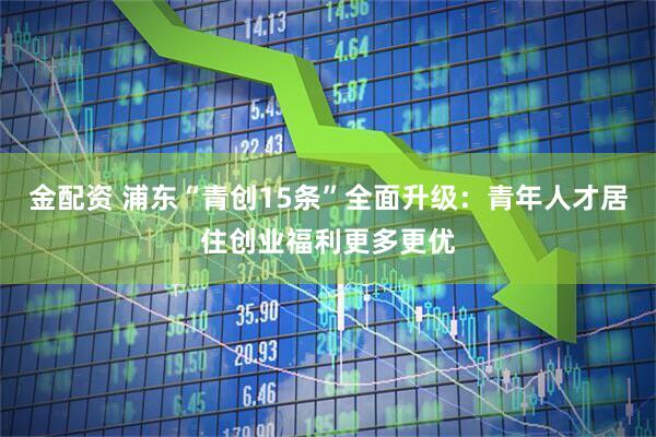 金配资 浦东“青创15条”全面升级：青年人才居住创业福利更多更优